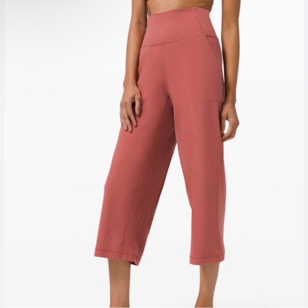 Lululemon align high rise wide leg crop pants 8
